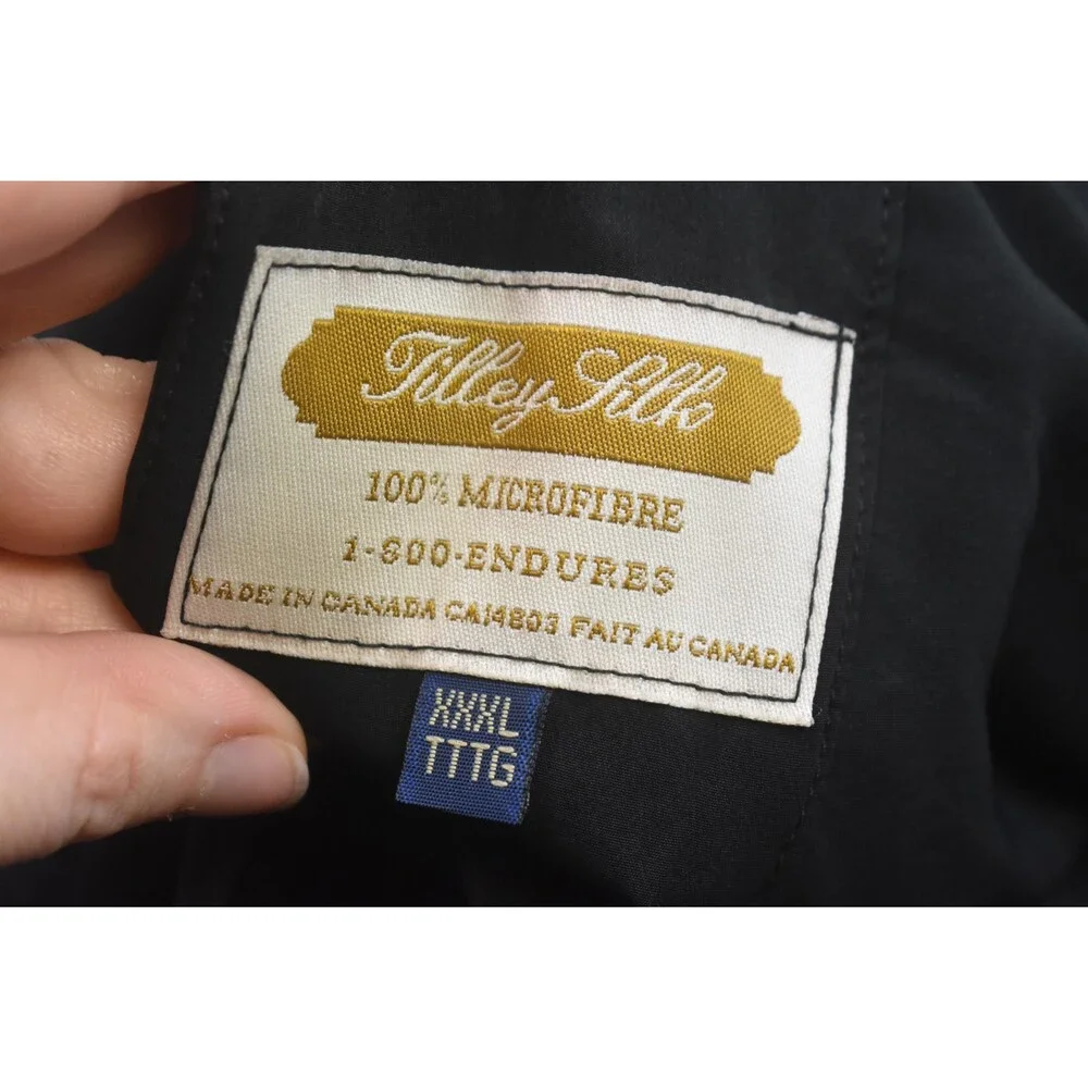 Tilley Silk Blouse Womens Plus 3XL Black Round Neck Dolman Sleeve Microfiber - Picture 7 of 10